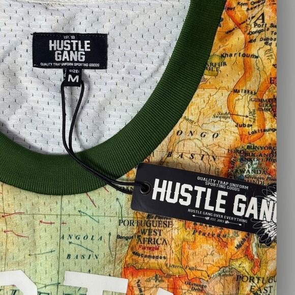 Hustle Gang Map Jersey Tank Top #32 Authentic Collection Size M - Picture 4 of 6